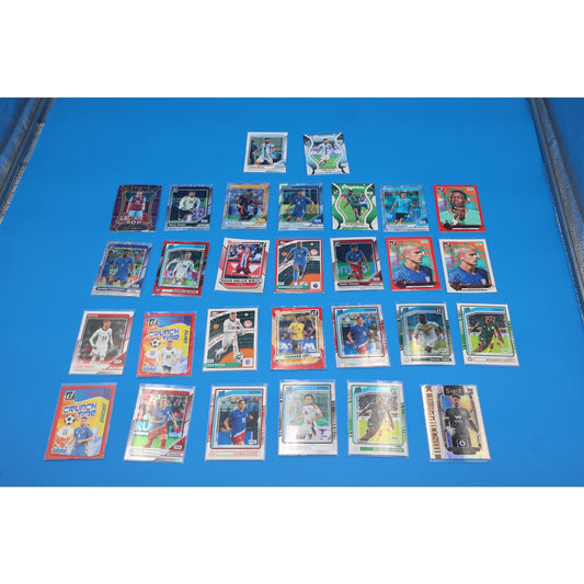 Lot of 29 Panini Soccer Trading Cards (Messi, Cole Palmer)